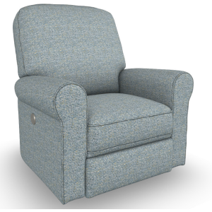 Josey Fabric Power Tilt Headrest Swivel Glider Recliner