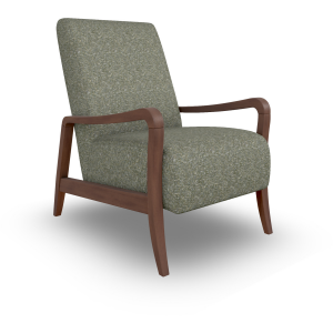 Rybe Fabric Stationary Chair - Jungle w/Dark Walnut 