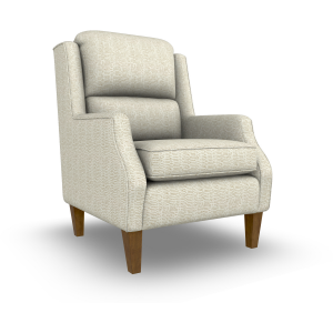 Sulton Fabric Stationary Chair - Dark Walnut