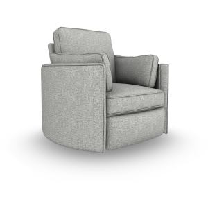 Luana Fabric Swivel Recliner - Graphite