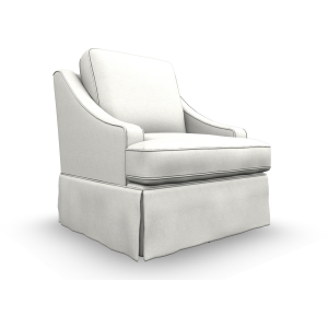 Ayla Fabric Swivel Glider Chair - Snow