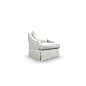 Ayla Fabric Swivel Glider Chair - Snow