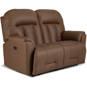 Suitably Leather/Vinyl Power Tilt Headrest Space Saver Loveseat
