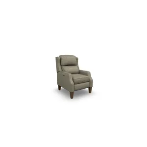Pauley Fabric High Leg Recliner - Dark Walnut