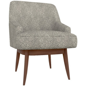 Mattay Fabric Swivel Chair - Dark Walnut