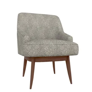 Mattay Fabric Swivel Chair - Dark Walnut
