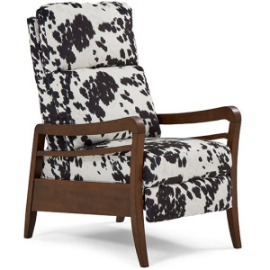 Ryberson Fabric High Leg Recliner - Dark Walnut