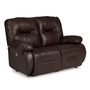 Fabric Power Tilt Headrest Space Saver Console Loveseat