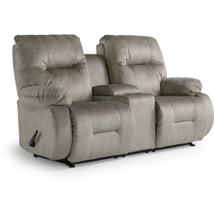 Brinley Fabric Power Tilt Headrest Space Saver Console Loveseat