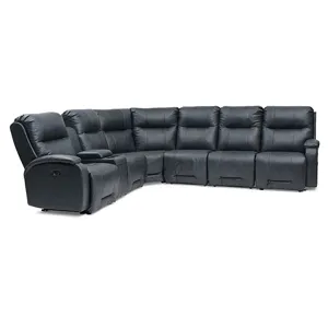 Maverly Leather/Vinyl Sectional Layout