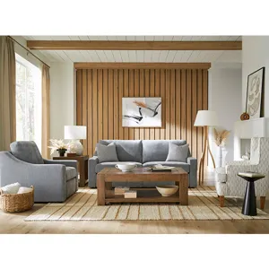 Leather/Vinyl Incliner Sofa