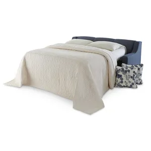 Fabric Queen Stationary Sofa Sleeper With Two(2 Pillows - Espresso