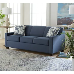 Fabric Queen Stationary Sofa Sleeper With Two(2 Pillows - Espresso