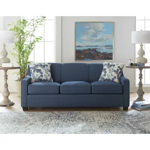 Fabric Queen Stationary Sofa Sleeper With Two(2 Pillows - Espresso