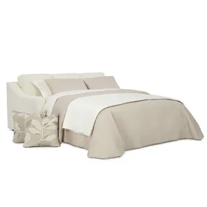 Fabric Queen Stationary Sofa Sleeper With Two(2 Pillows