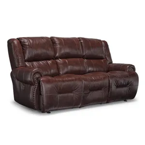 Genet Leather/Vinyl Power Space Saver Sofa