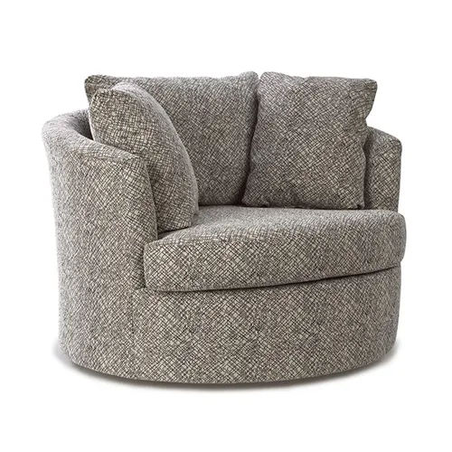 Astro Fabric Swivel Chair With Pillows