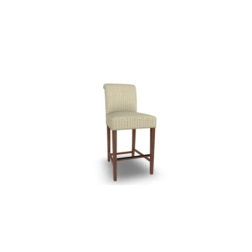 Sebra 2 Fabric 24 Inch Barstool - Dark Walnut
