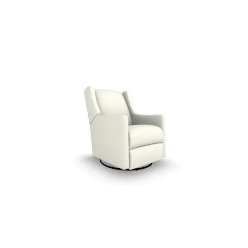 Lillian Fabric Swivel Glider Recliner - Snow