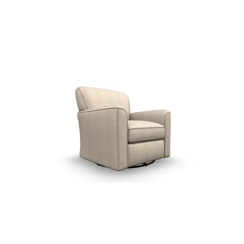 Kaylee Fabric Swivel Glider Chair - Platinum