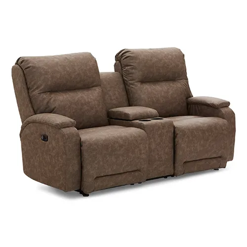Maverly Lvst Fabric Power Tilt Headrest Rocker Console Loveseat