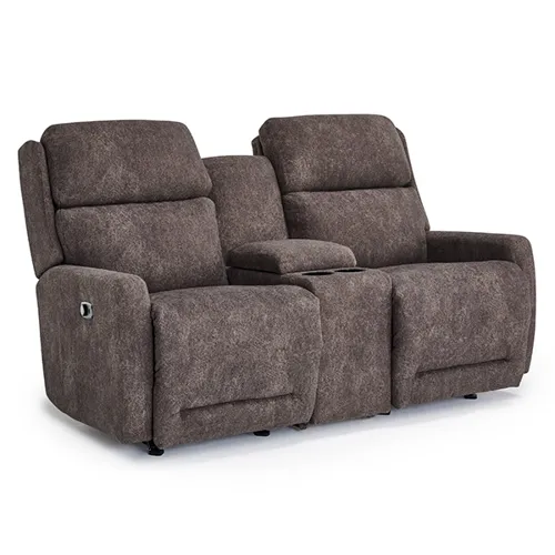 Livvy Fabric Power Rocker Console Loveseat