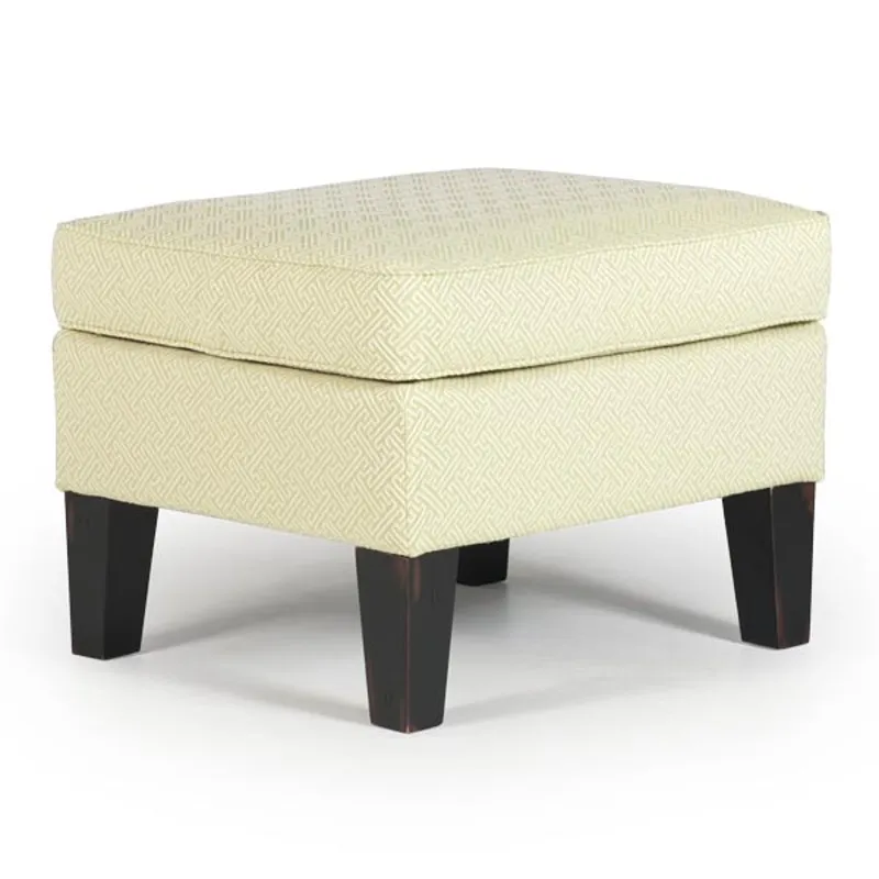 F43 Fabric Ottoman - Honey Birch