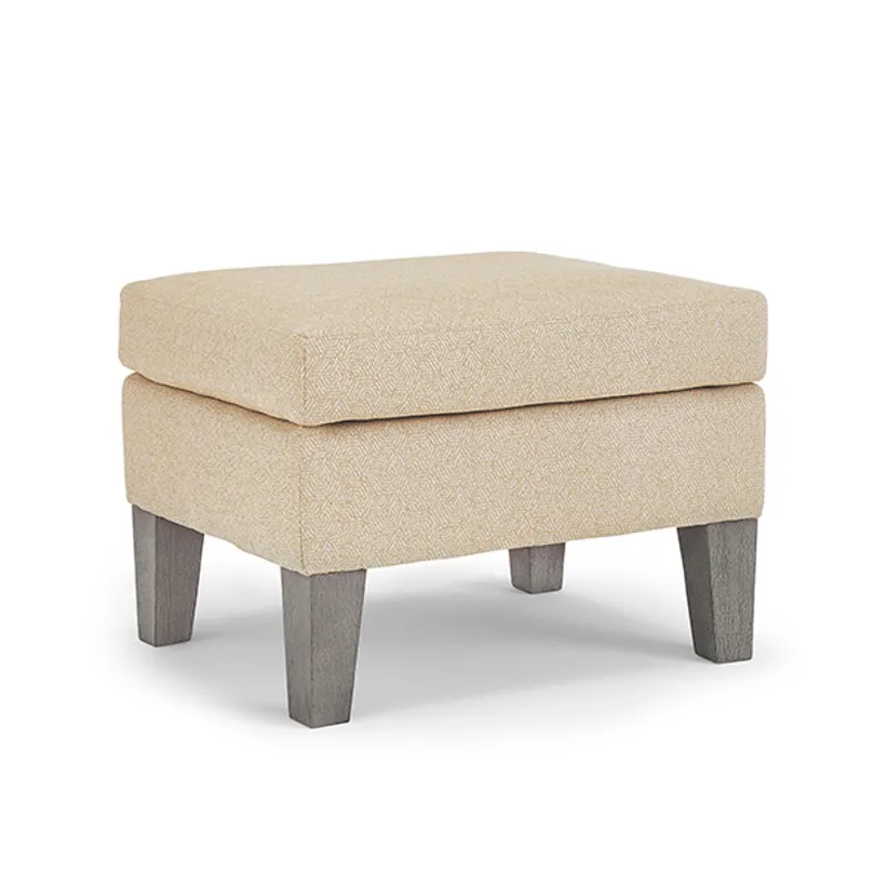 F41 Fabric Ottoman - Honey Birch