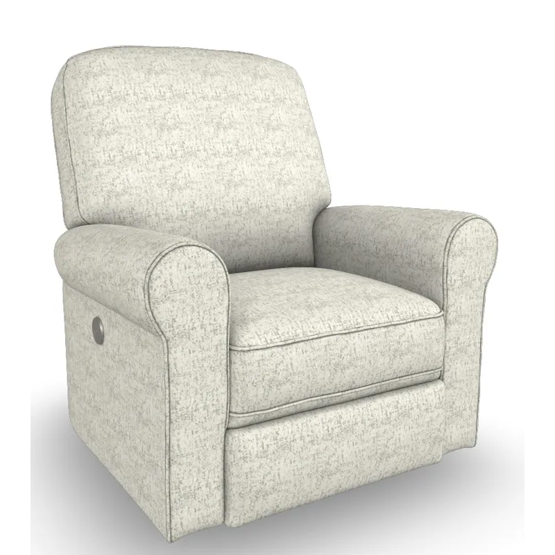 Josey Fabric Power Tilt Headrest Swivel Glider Recliner