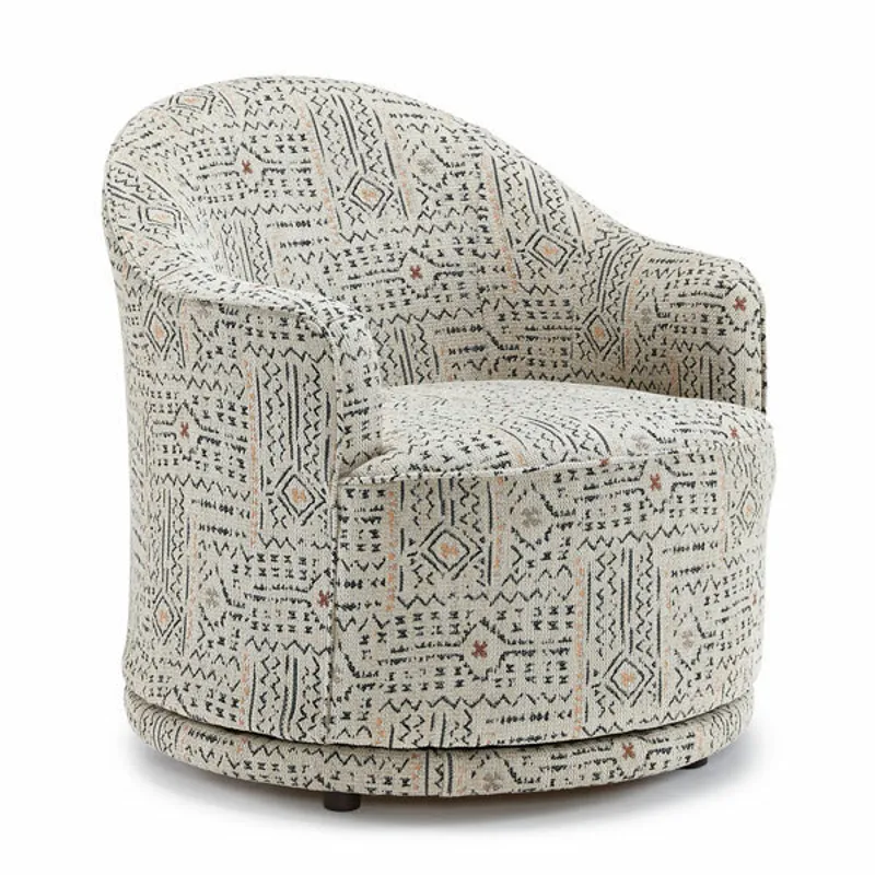 April Fabric Swivel Glider Chair