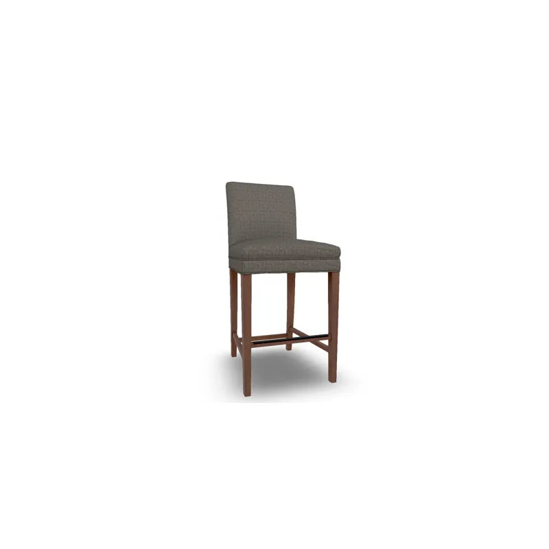 Myerlette 2 Fabric 30 Inch Barstool - Dark Walnut