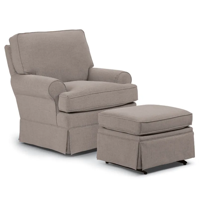 Fabric Swivel Glider Chair