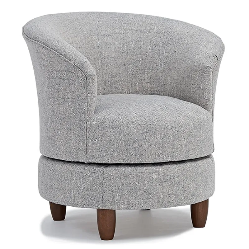 Palmona Fabric Swivel Chair - Honey Birch