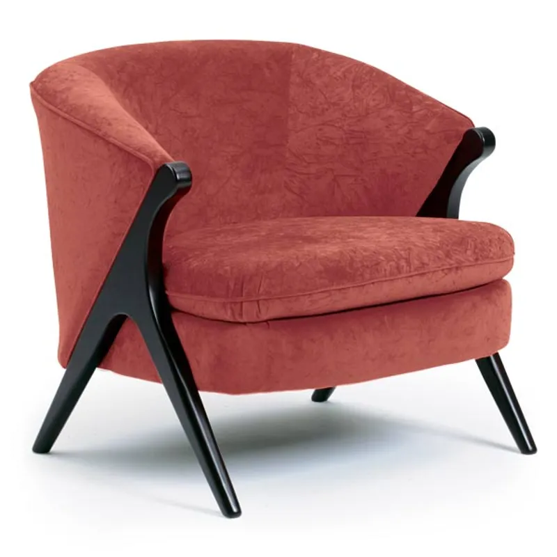 Tatiana Fabric Stationary Chair - Honey Birch