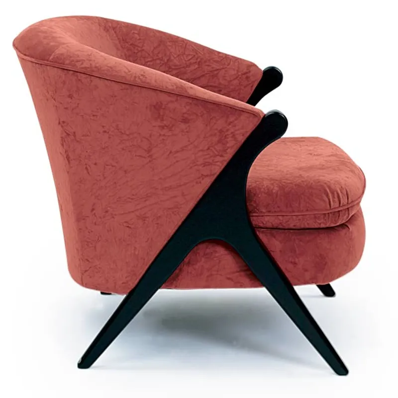 Tatiana Fabric Stationary Chair - Honey Birch