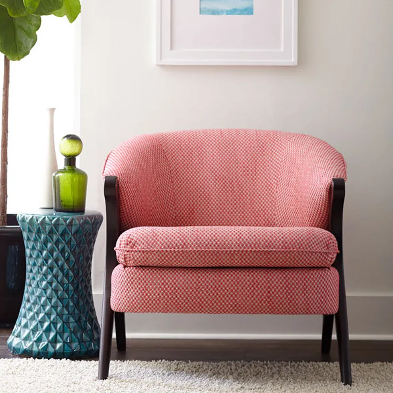 Tatiana Fabric Stationary Chair - Honey Birch