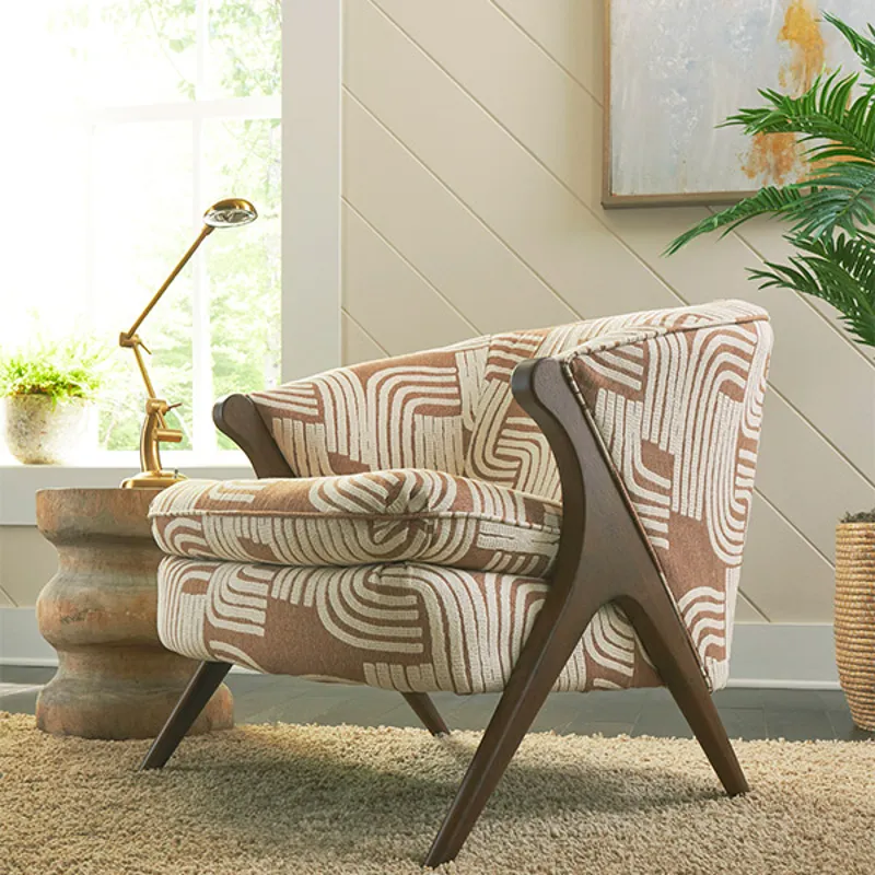 Fabric Stationary Chair - Espresso