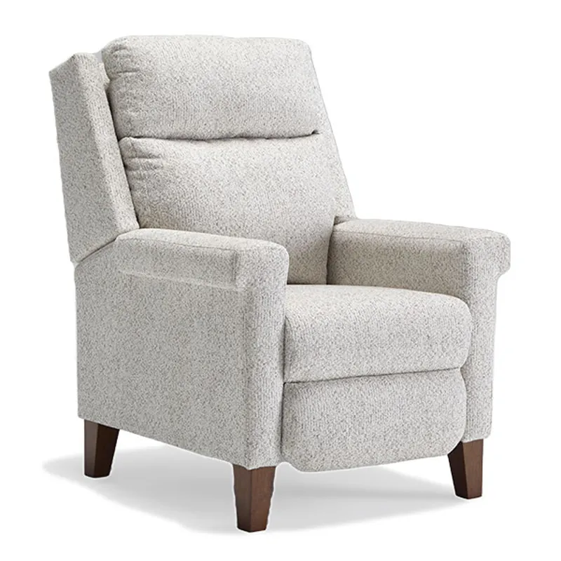 Prima Fabric Power High Leg Recliner - Honey Birch