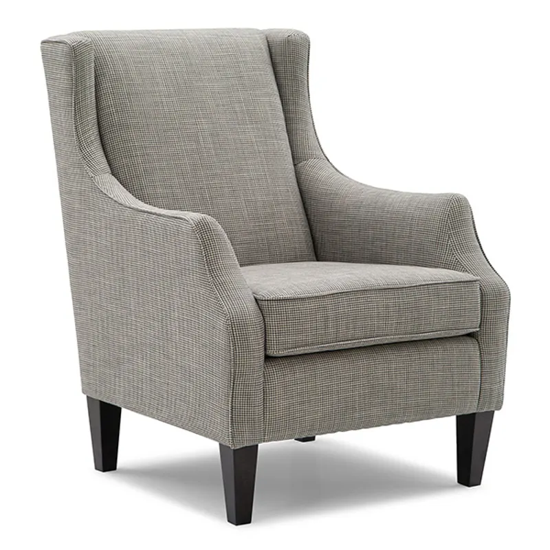 Keatling Leather/Vinyl Stationary Chair - Dark Walnut