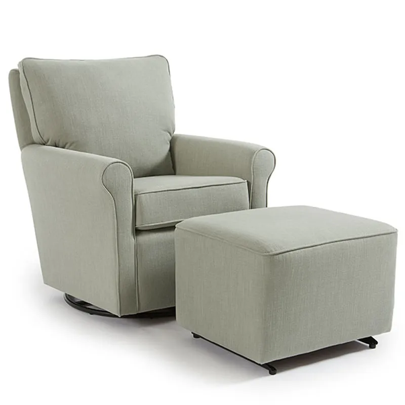 Fabric Swivel Glider Chair