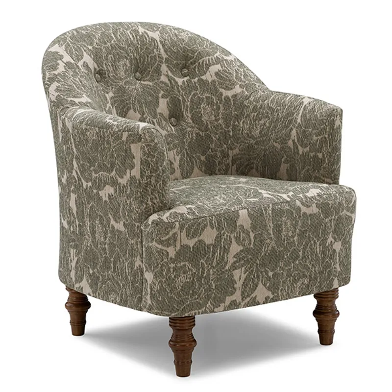 Arden Fabric Stationary Chair - Dark Walnut