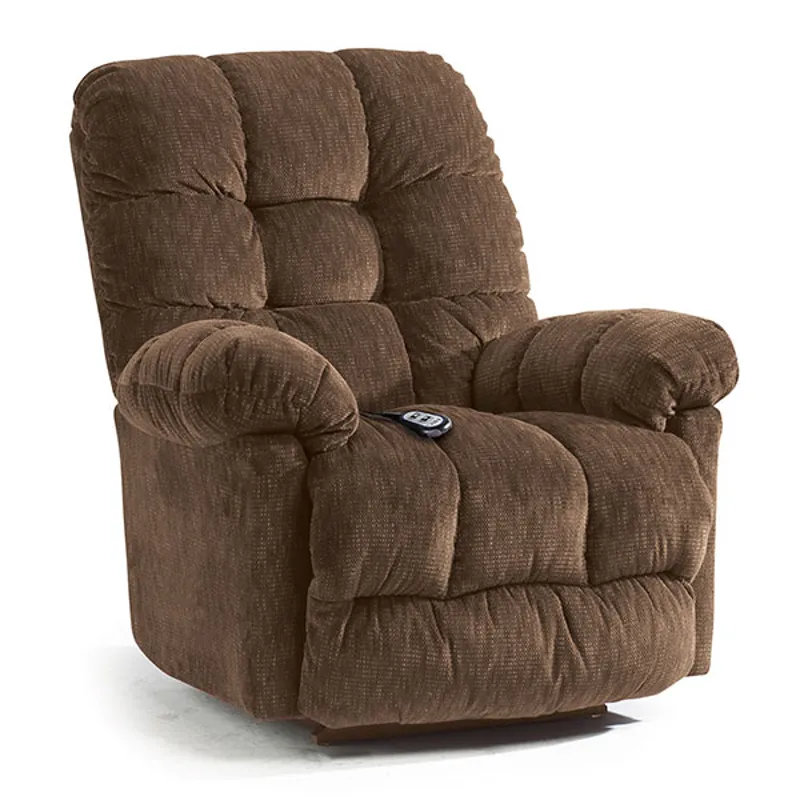 Leather/Vinyl Rocker Recliner