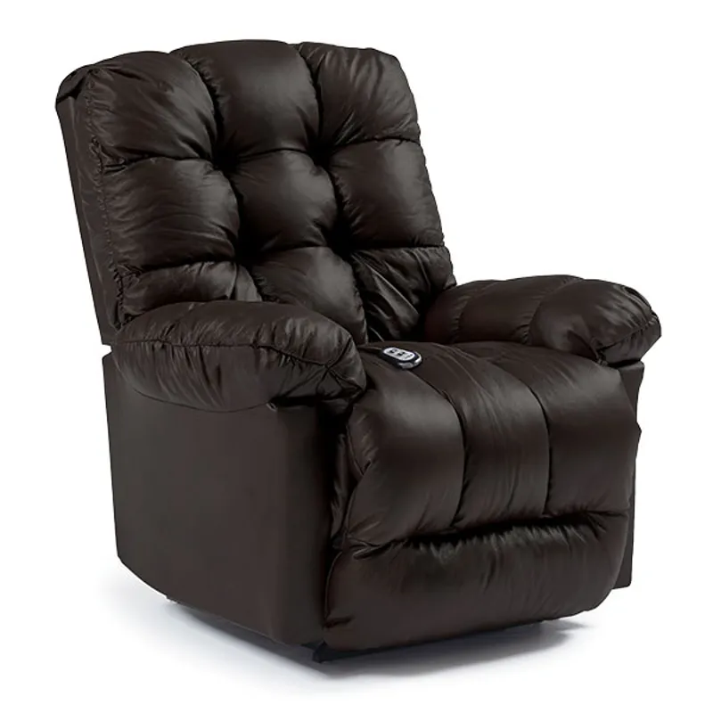 Leather/Vinyl Rocker Recliner