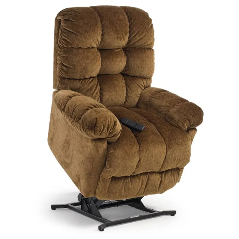 Leather/Vinyl Rocker Recliner