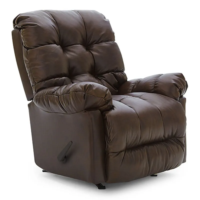 Leather/Vinyl Rocker Recliner