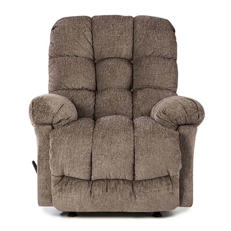 Leather/Vinyl Rocker Recliner