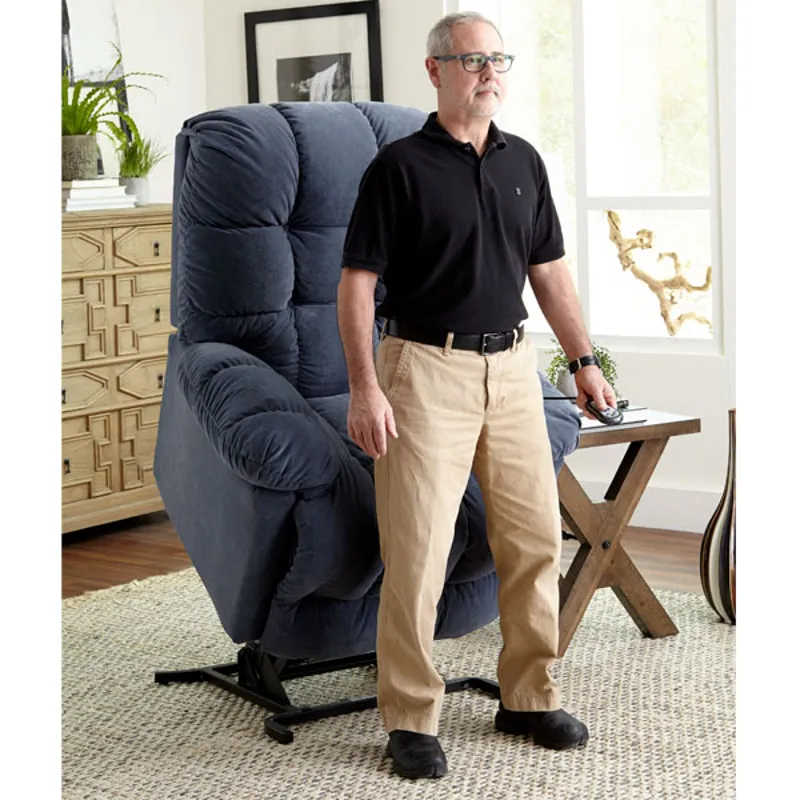 Leather/Vinyl Rocker Recliner