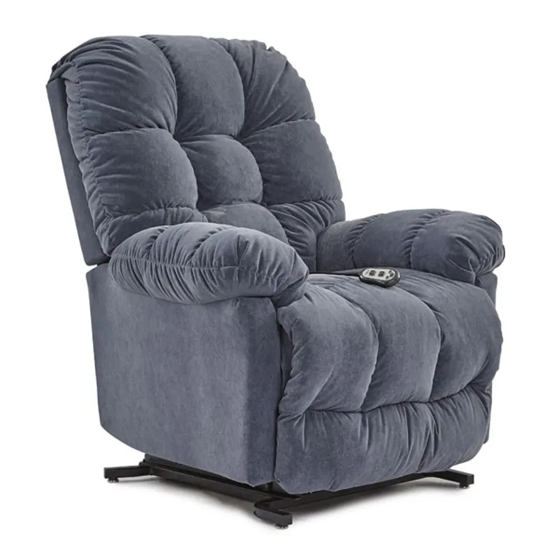 Leather/Vinyl Rocker Recliner