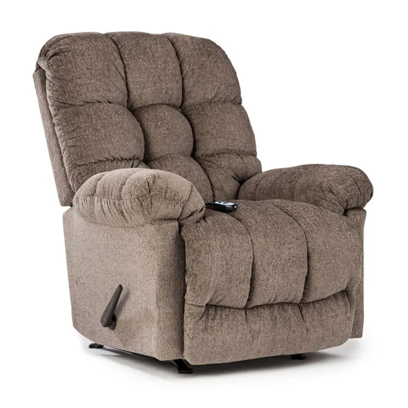 Leather/Vinyl Rocker Recliner
