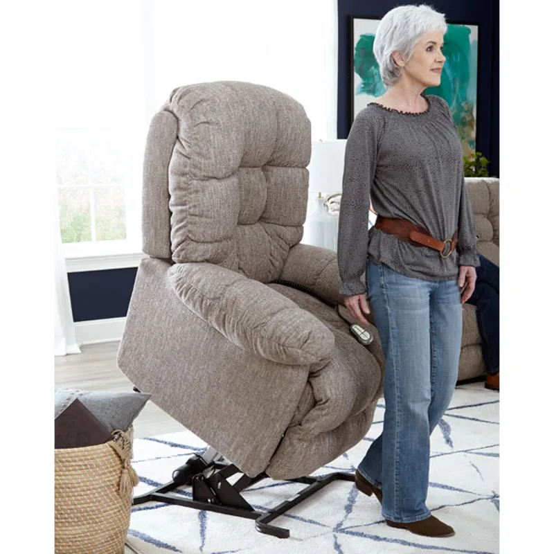 Leather/Vinyl Rocker Recliner